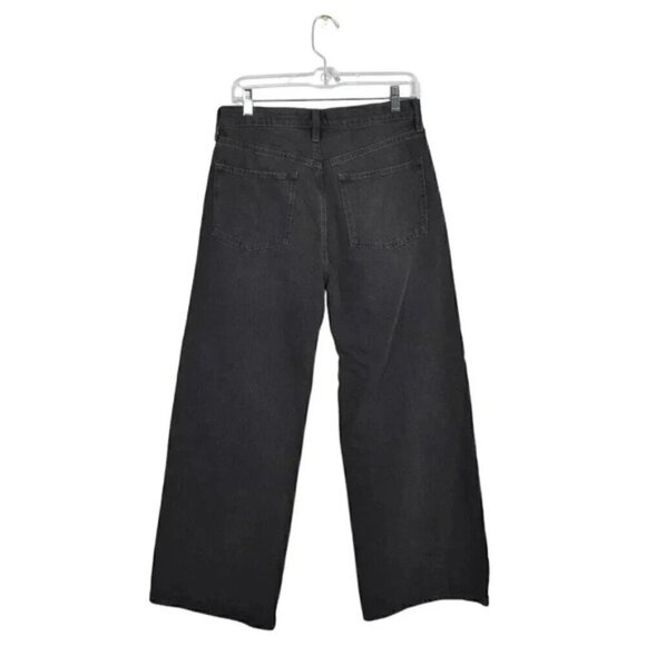 NWT Old Navy Baggy Wide Leg High Rise Black Jeans Kids Size 18 - Picture 6 of 12